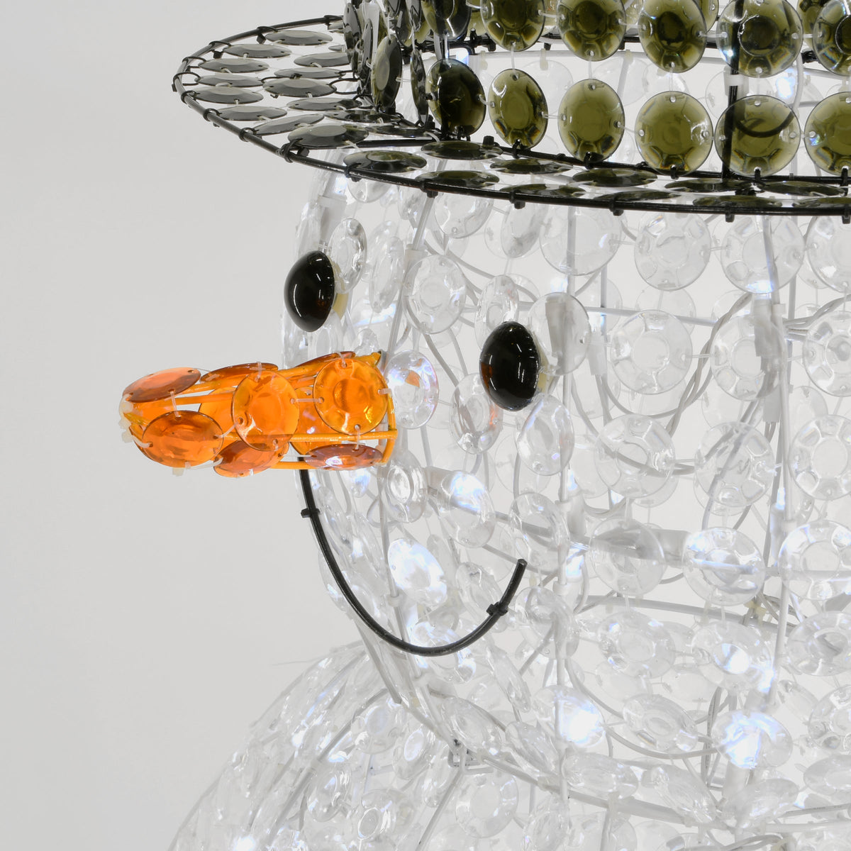 Crystal Bead Light Up Snowman, 152 cm