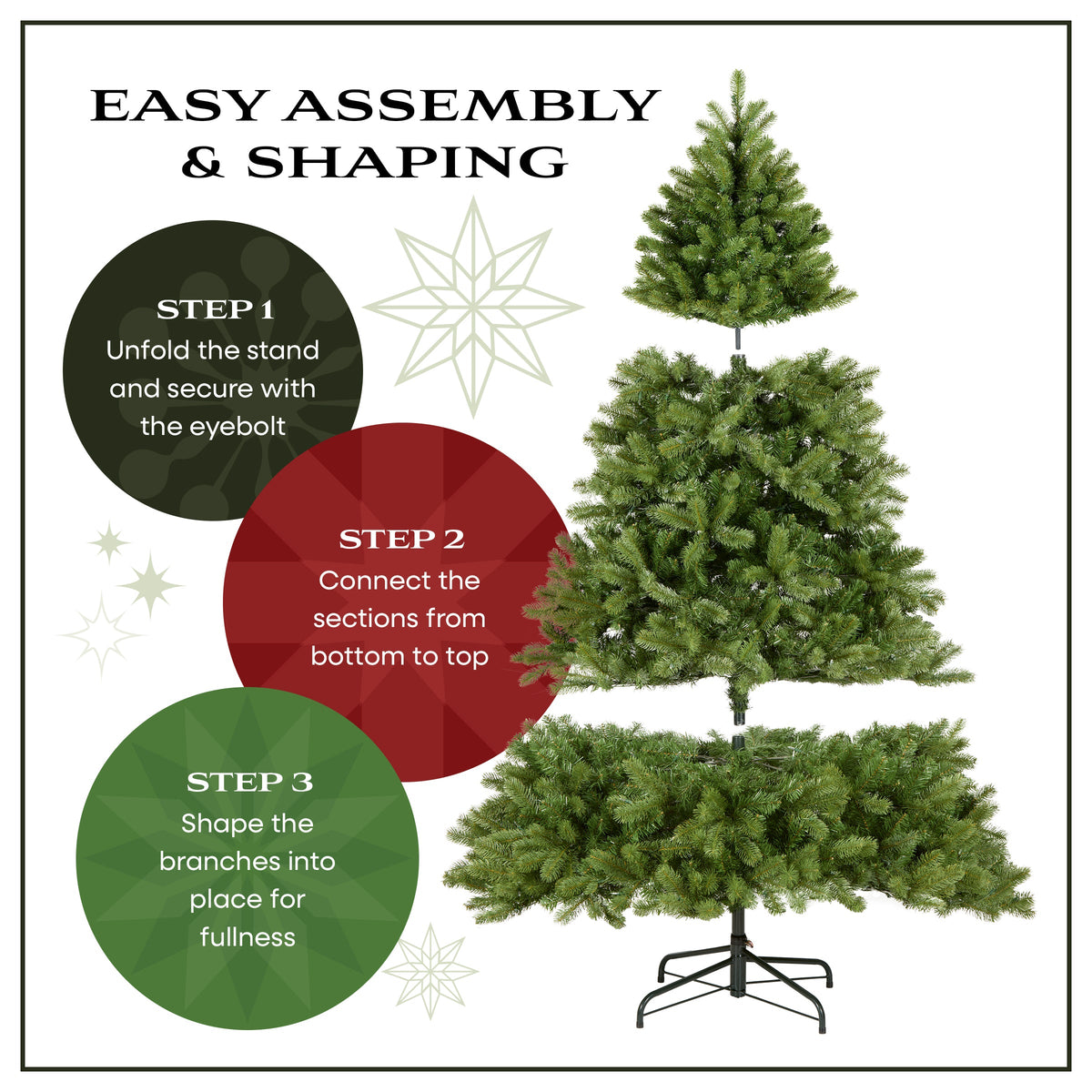 4ft Unlit Hinged Fir Christmas Tree