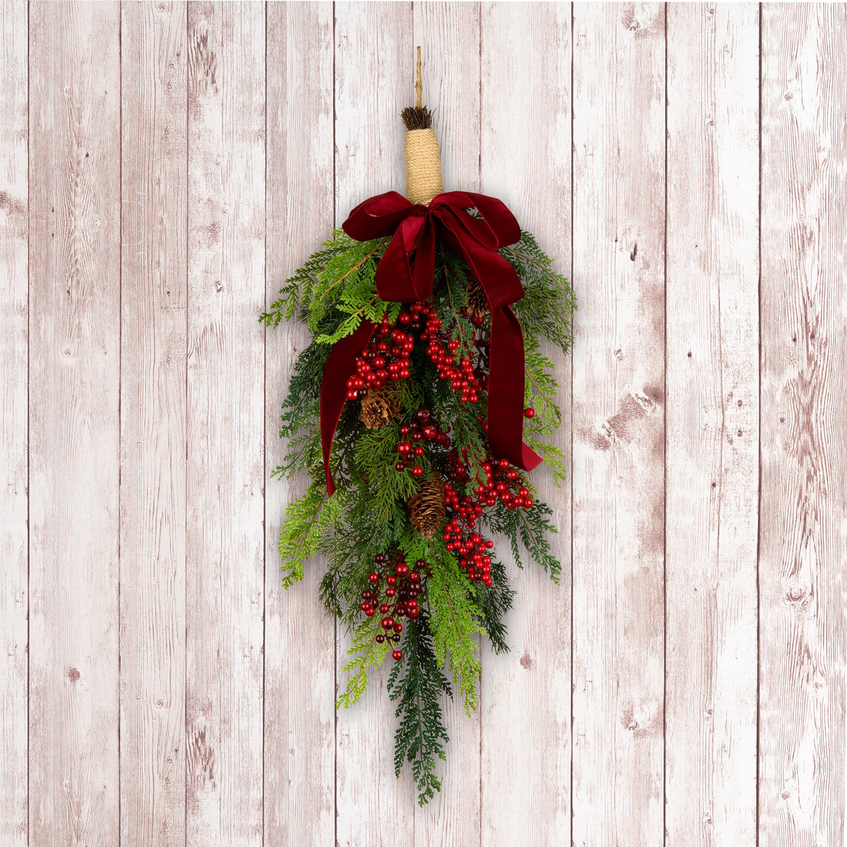 Christmas Joy Teardrop Swag, 71 cm