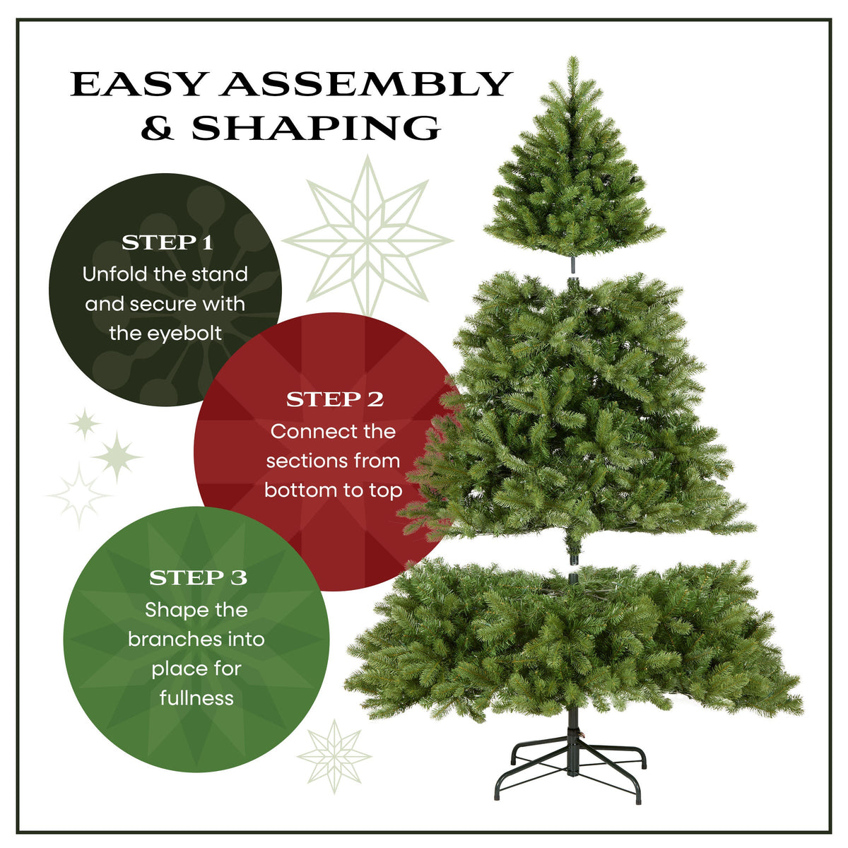 4ft Pre Lit Slim Fir Christmas Tree, Warm White LED