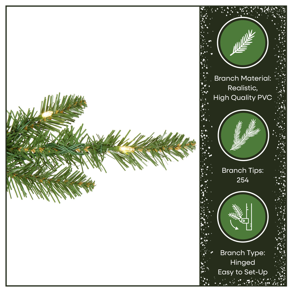 4ft Pre Lit Slim Fir Christmas Tree, Warm White LED