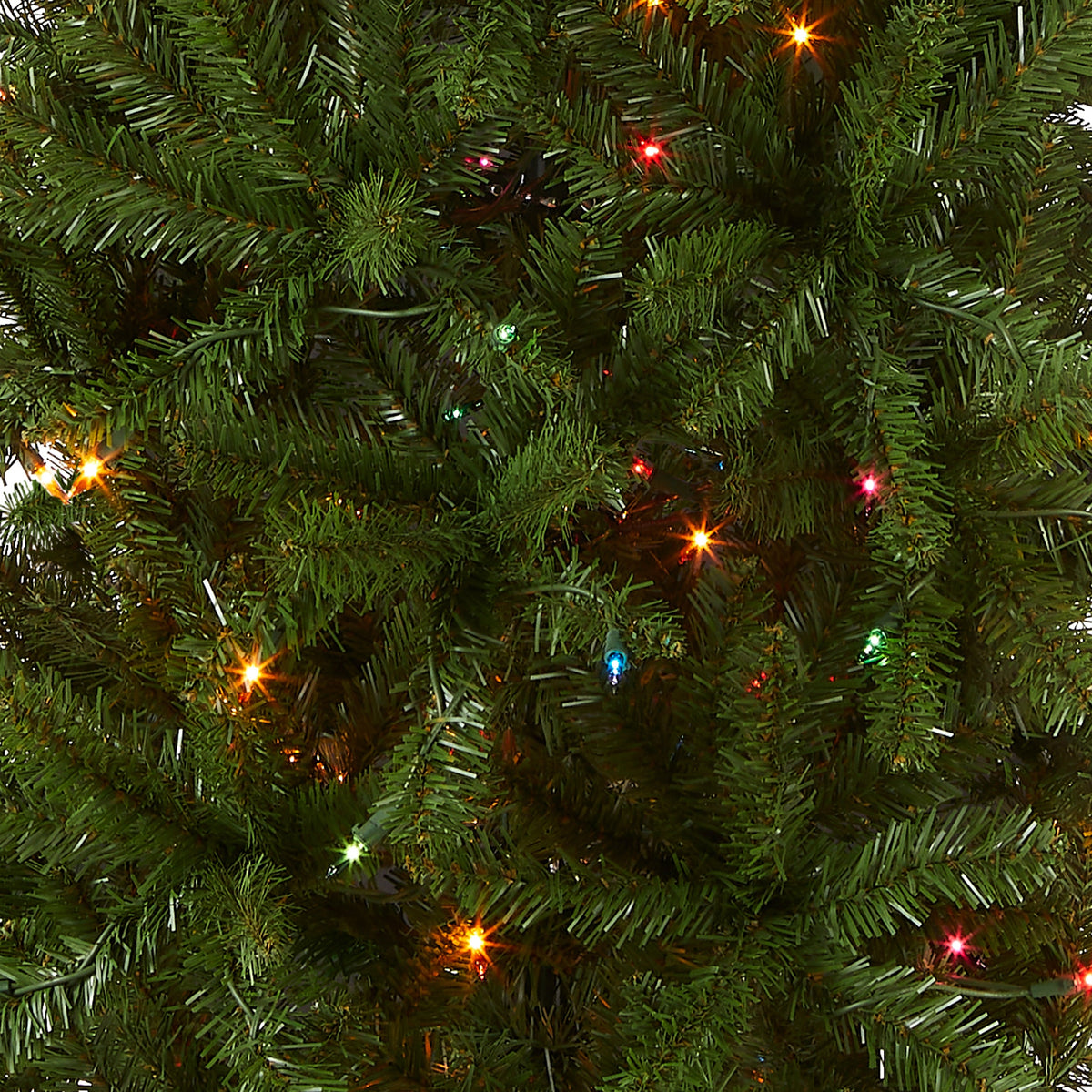 6.5ft Pre Lit Pencil Fir Christmas Tree, 250 Multicoloured Lights