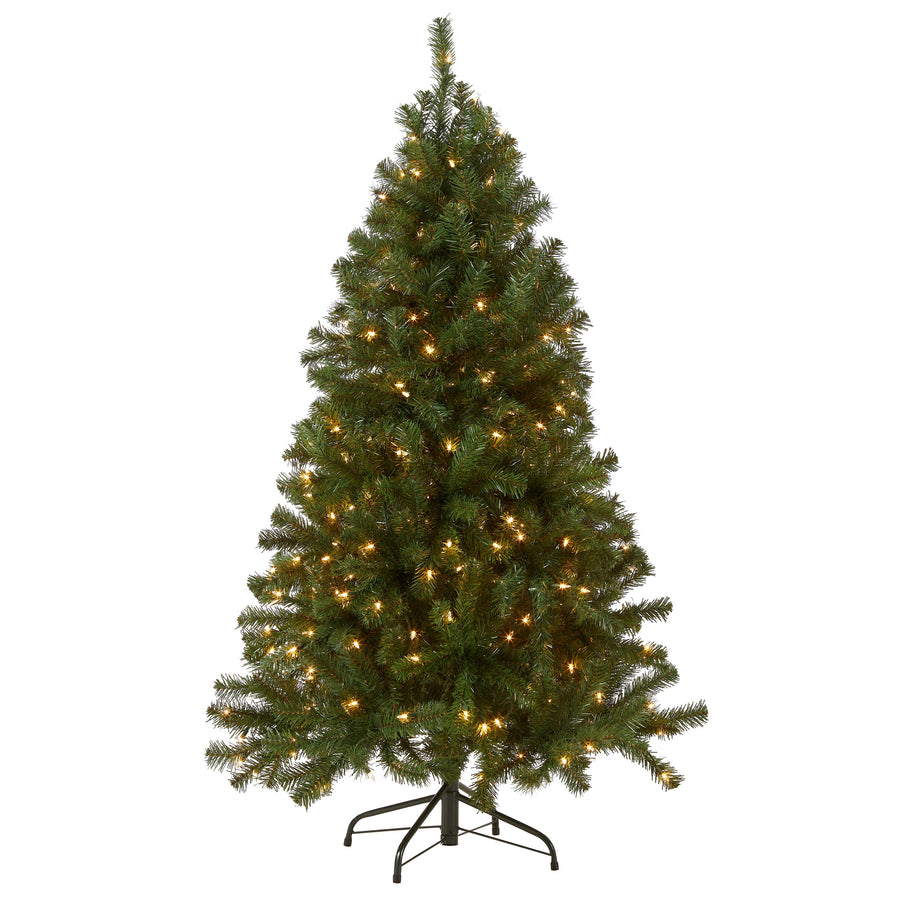 5ft Pre Lit Spruce Christmas Tree, 300 Clear Lights