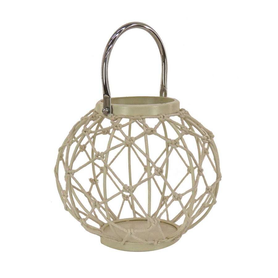 Bleached Sand Modern Candle Lantern, 23 cm