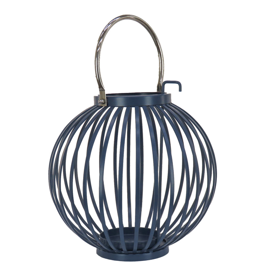 Dark Blue Modern Candle Lantern, 28 cm