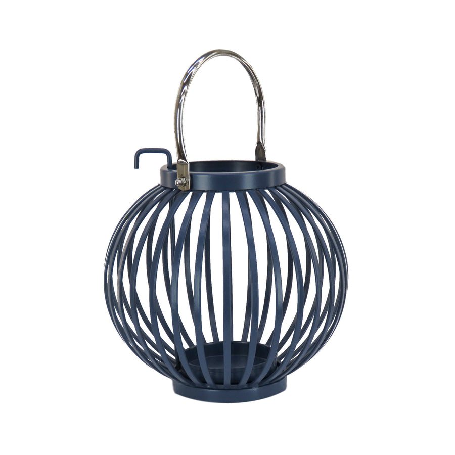 Dark Blue Modern Candle Lantern, 25 cm