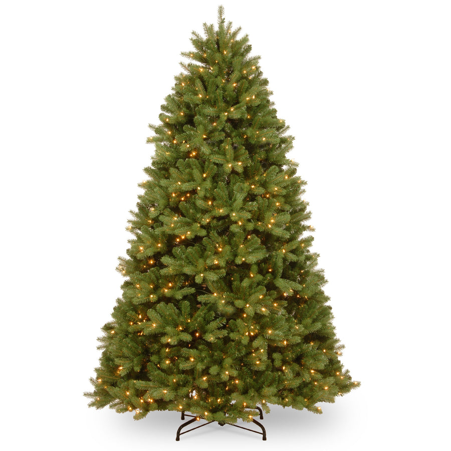 7.5ft Pre Lit Pencil Slim Meadowlark Hinged Christmas Tree, Clear Lights