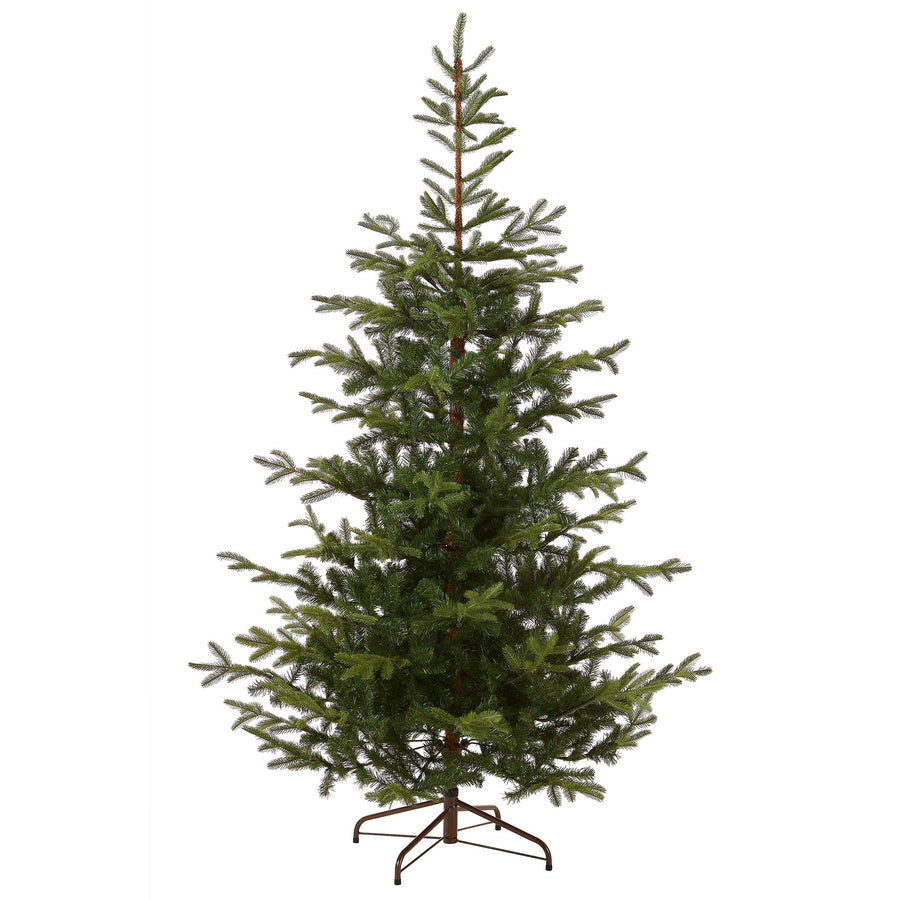 7.5ft Pre Lit Norwegian Spruce Hinged Christmas Tree, Clear Lights