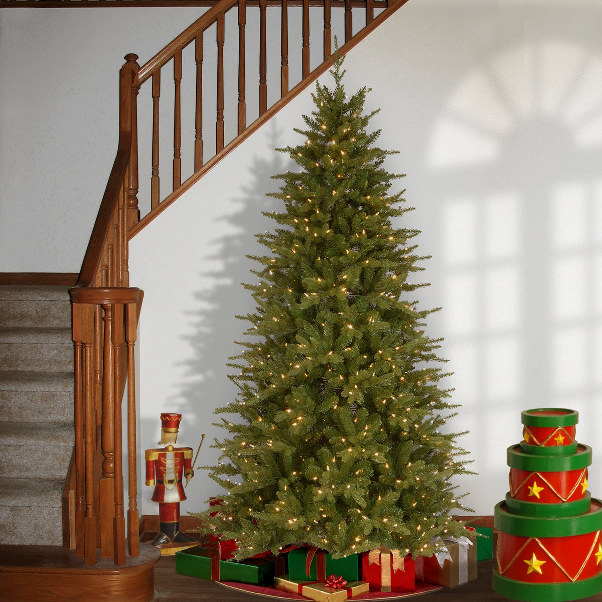 7.5ft Pre Lit Slim Spruce, Dual Colour LED, Easy Connect