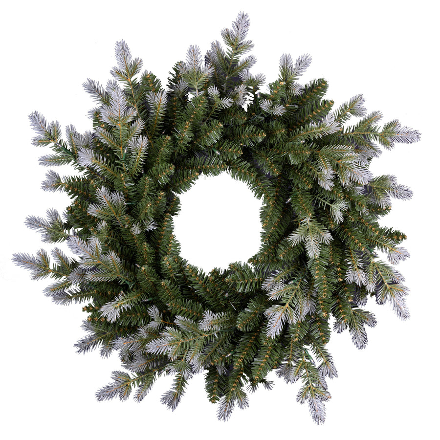 61 cm Pre Lit Two Tone Fir Christmas Wreath, Warm White LED