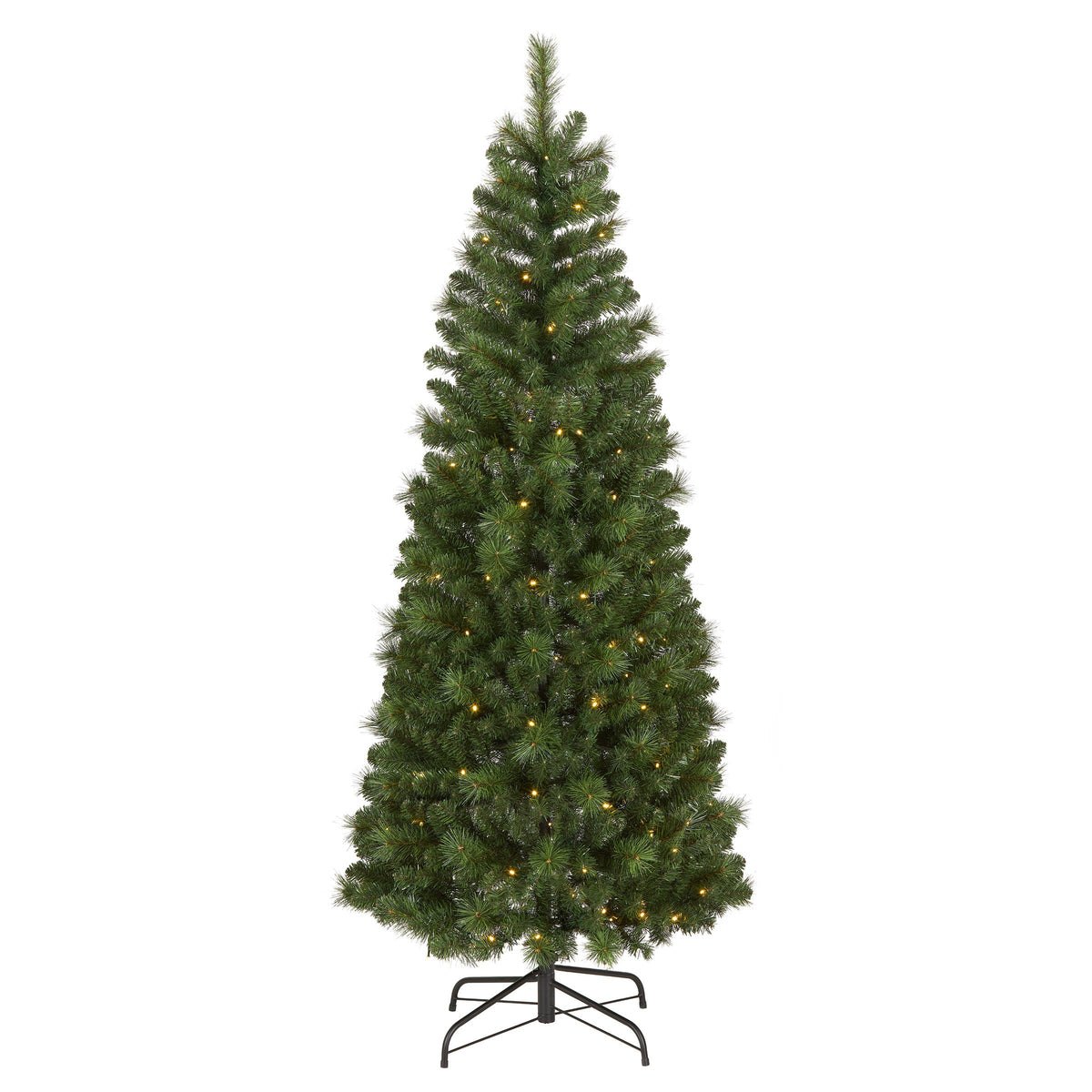 6ft Pre Lit Pop Up Pine Christmas Tree, Warm White LED