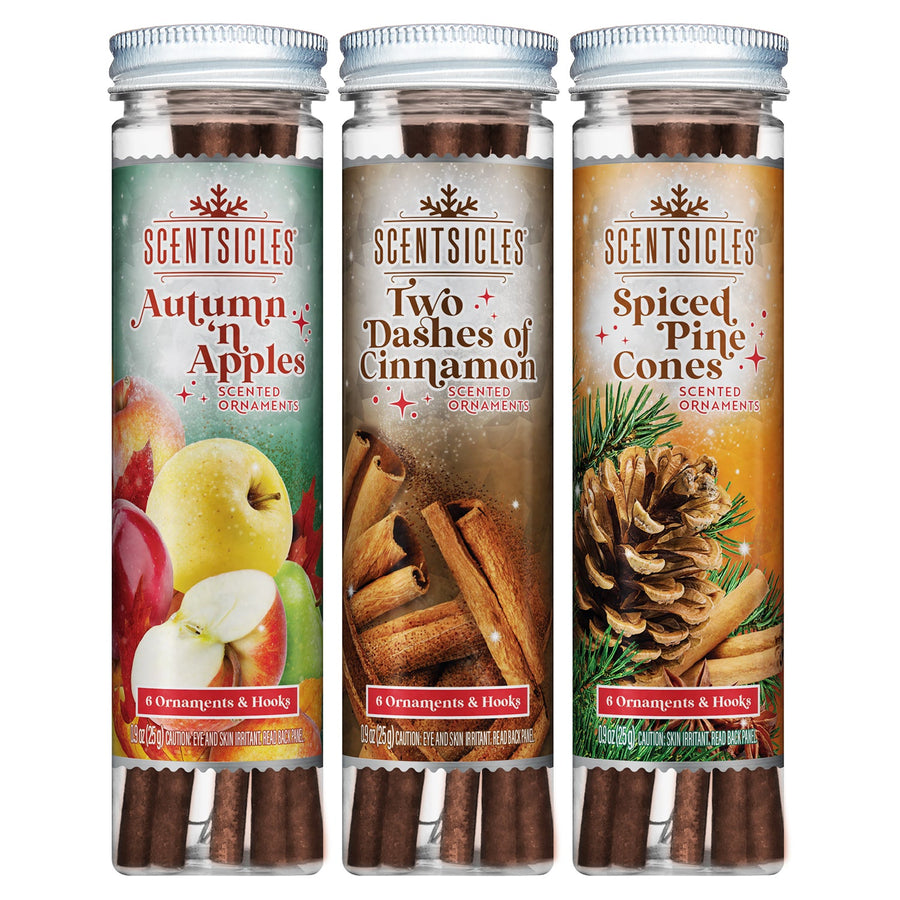 Autumn Scent Sticks Trio, Apple, Cinnamon and Spiced Pine Cones
