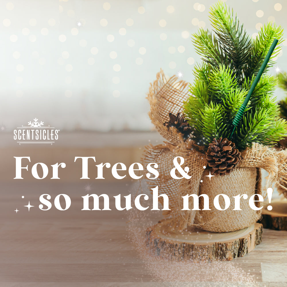 Christmas Tree Scent Sticks Trio, Fir, Snowberry Pine and Icicles on Spruce