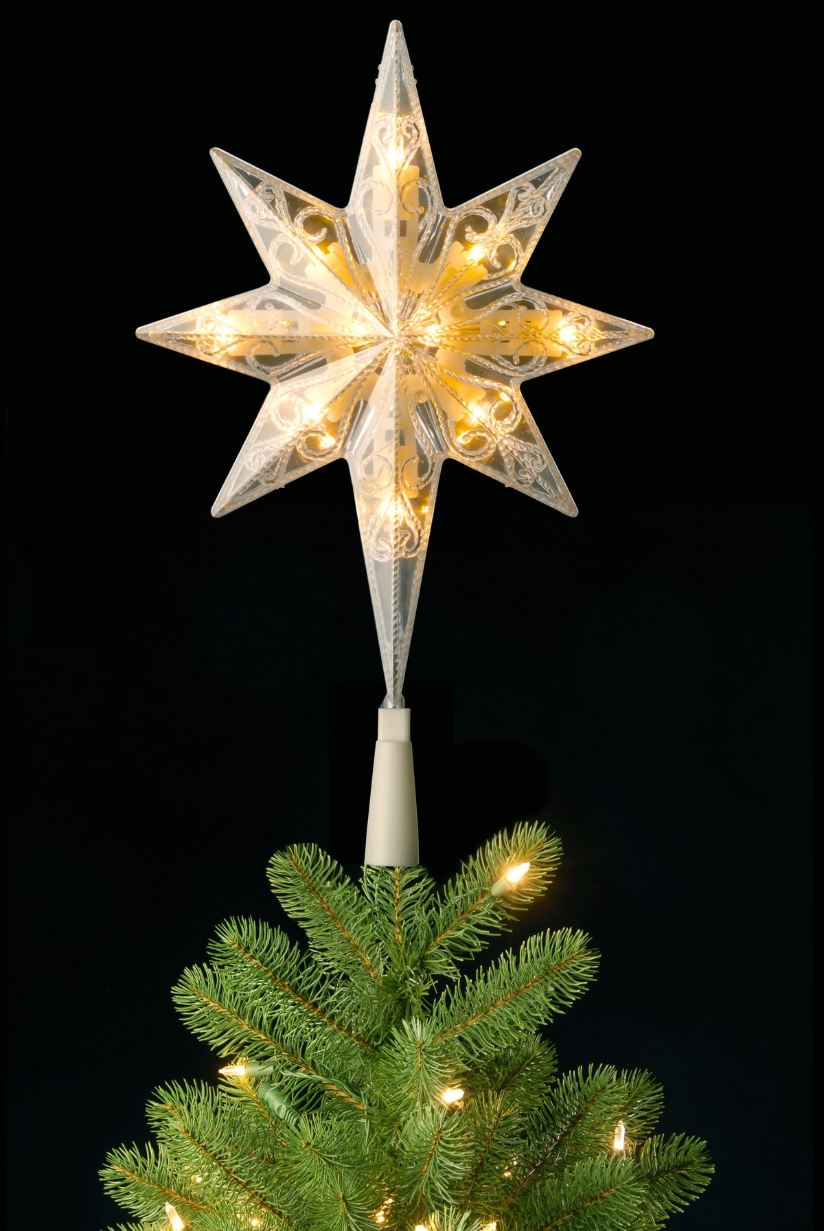 Colour Changing Bethlehem Star Tree Topper, 28 cm
