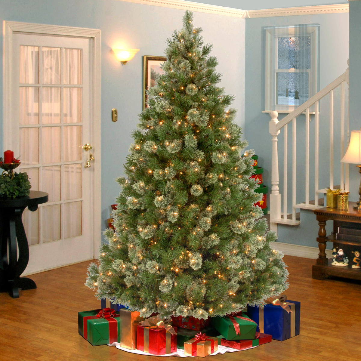 7.5ft Pre Lit Wispy Willow Christmas Tree, 750 Clear Lights