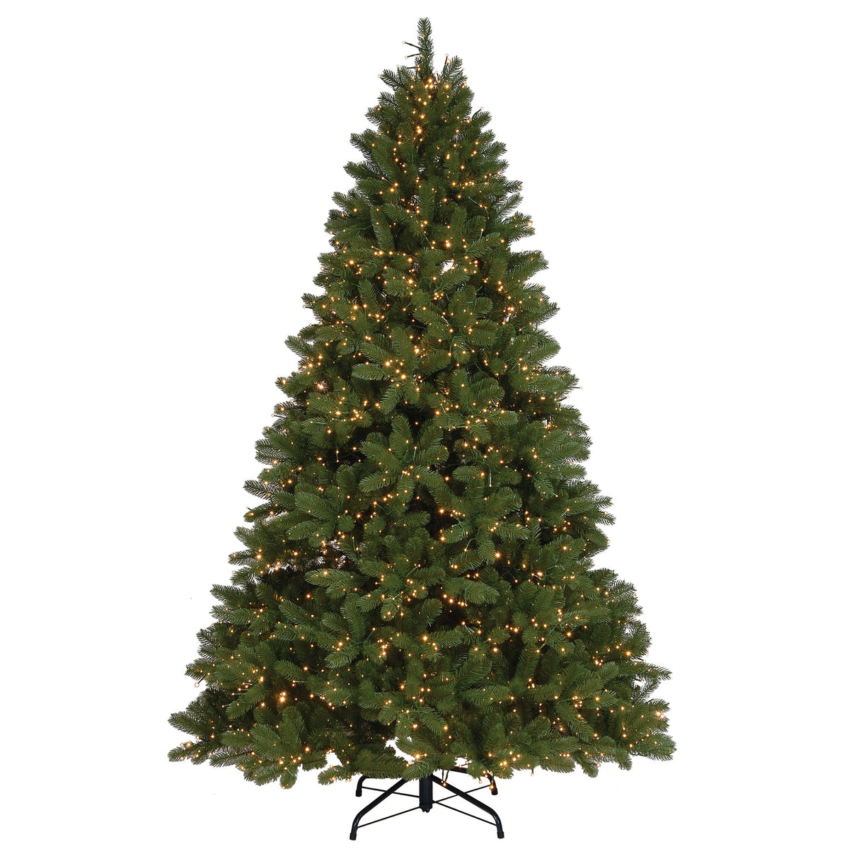 7.5ft Pre Lit Downswept Douglas Fir Christmas Tree, Dual Colour LED